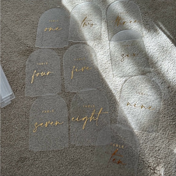 Wedding Table Numbers - Picture 2 of 2